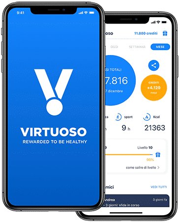 Virtuoso, l'app che ti ricompensa per muoverti, dormire e mangiare sano